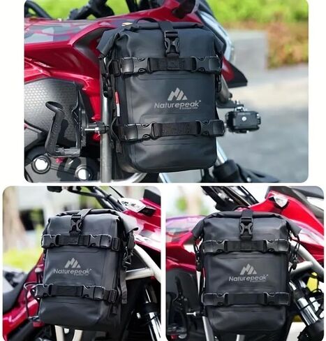 دراجة نارية الرف الخلفي حقيبة 8L للماء دراجة نارية الذيل حقيبة PVC السلة للدراجات النارية، الدراجة الترابية، دراجة والتخييم in Kuwait