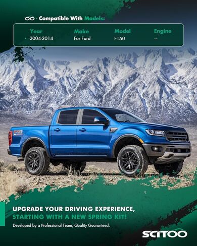 SCITOO الخلفية قطرة خفض الأغلال قابل للتعديل 2 "إلى 3" 2004-2014 لفورد F150 2Wd 4Wd ورقة الربيع ملحق تعليق قوس استبدال 413130 ​​مجموعة التسوية in Kuwait