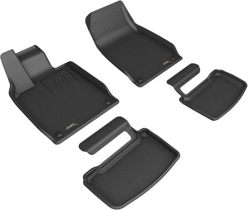 سجادة أرضية Kagu مقاس مخصص 3D MAXpider (أسود) متوافقة مع Porsche TAYCAN (9J1) 2020-2023 - مجموعة كاملة in Kuwait