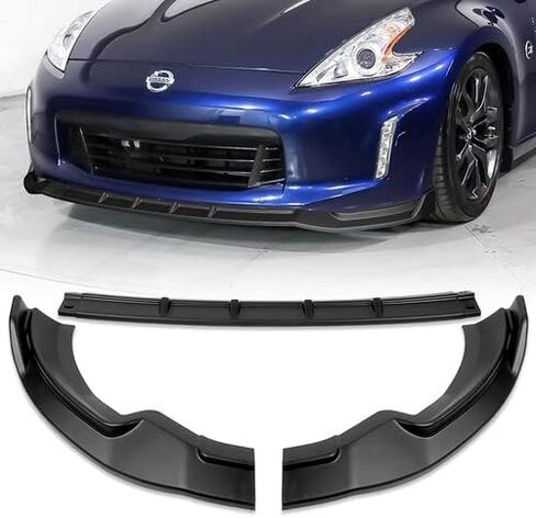 3 Pieces Front Bumper Lip Spoiler Splitter Side Body Kit Trim Protection Compatible with 2013-2020 Nissan 370Z, 2014 2015 2016 2017 2018 2019 (Painted Carbon Style) in Saudi Arabia