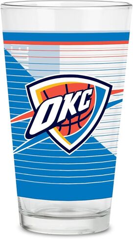 Rico Industries NBA Basketball New York Knicks Standard 16 oz Pint Glasses with Digitally Printed Logo, Classic Drinking Glass in Saudi Arabia