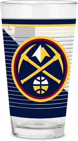 Rico Industries NBA Basketball New York Knicks Standard 16 oz Pint Glasses with Digitally Printed Logo, Classic Drinking Glass in Saudi Arabia