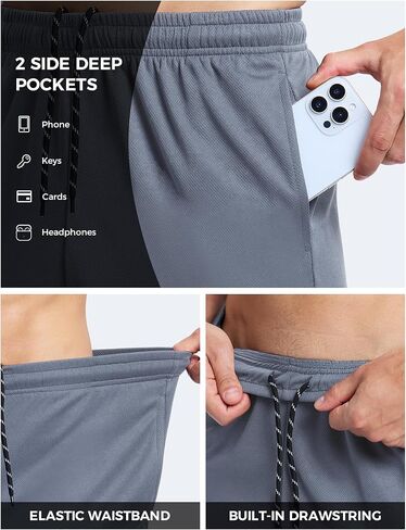 Men's 7 Inch Athletic Shorts Lightweight Workout Running Shorts Quick Dry Gym Shorts with Pockets in Saudi Arabia