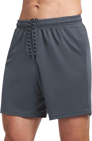 Men's 7 Inch Athletic Shorts Lightweight Workout Running Shorts Quick Dry Gym Shorts with Pockets in Saudi Arabia