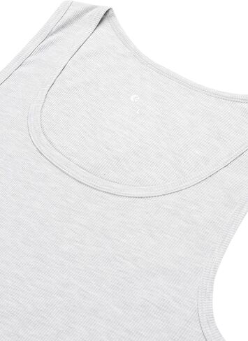 Ethika Mens Fitted Tank Top | Light Gray in Saudi Arabia