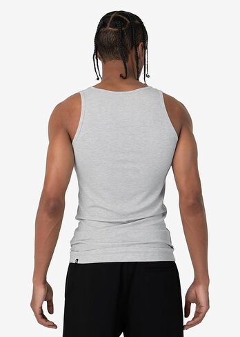 Ethika Mens Fitted Tank Top | Light Gray in Saudi Arabia