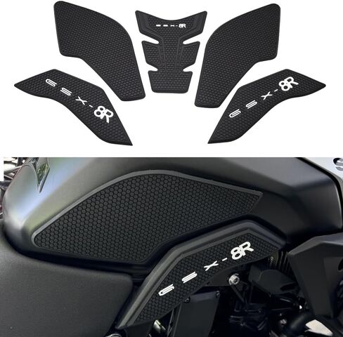 لـ GSX-8R GSX8R GSX 8R 2024-2026 وسادة خزان الوقود الجانبية للدراجة النارية GSX8R 2025 ملصقات واقية لمقبض الركبة بالغاز وسادة جر Tankpad (مجموعة واحدة) أسود in Kuwait