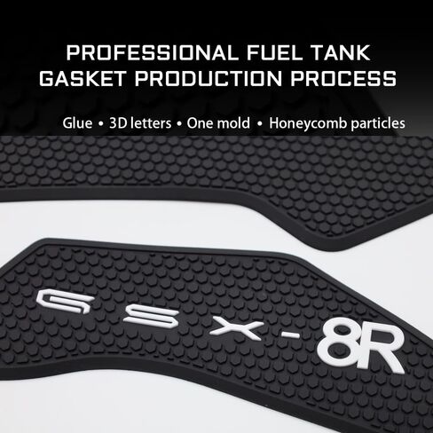 لـ GSX-8R GSX8R GSX 8R 2024-2026 وسادة خزان الوقود الجانبية للدراجة النارية GSX8R 2025 ملصقات واقية لمقبض الركبة بالغاز وسادة جر Tankpad (مجموعة واحدة) أسود in Kuwait