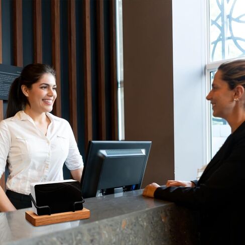 Wood Business Card Holder Desk Display Stand Business Card Organizer for Office Home Desktop in Kuwait