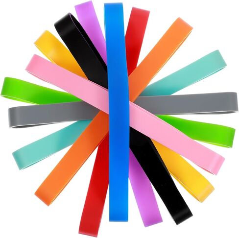 12 Pcs Silicone Bands, Thick Rubber Bands, Large Elastic Band for Crafts, Office Supplies, Books, Cooking, Wrapping, Containers, Exercise, Colorful in Saudi Arabia