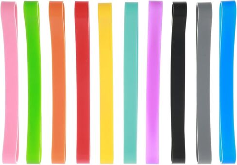 12 Pcs Silicone Bands, Thick Rubber Bands, Large Elastic Band for Crafts, Office Supplies, Books, Cooking, Wrapping, Containers, Exercise, Colorful in Saudi Arabia