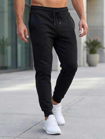 Men's Athletic Pants Joggers Elastic Sweatpants Summer Fitness Out with Pockets in Saudi Arabia