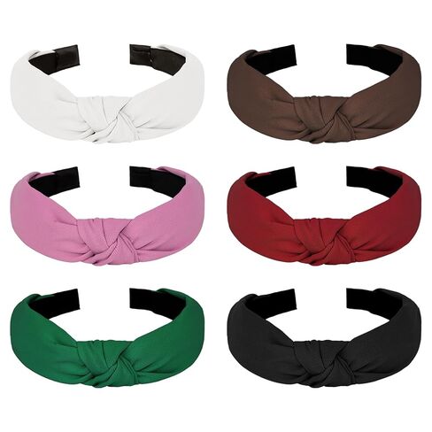 عصابة رأس معقودة للنساء، عصابات رأس مضادة للانزلاق، عصابات رأس بعقدة علوية، ألوان ثابتة، عصابات رأس عصرية، إكسسوارات شعر للنساء والفتيات in Kuwait