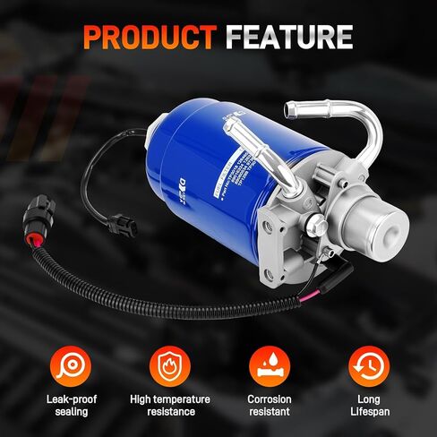 6.6L Duramax Fuel Filter Housing Assembly Compatible with 2004-2012 Chevy Silverado/GMC Sierra 2500HD/3500HD with Aluminum Head & Water Sensor, Replaces 12642623 TP3018 12639277 12639448 904-517 in Saudi Arabia