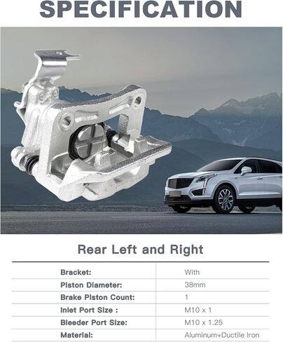 Rear Disc Brake Caliper Left & Right, Assembly with Bracket, Compatible with Honda Accord 2013 2014 2015 2016 2017, Replaces 19-B7097, 19-B7096, 2PC in Saudi Arabia