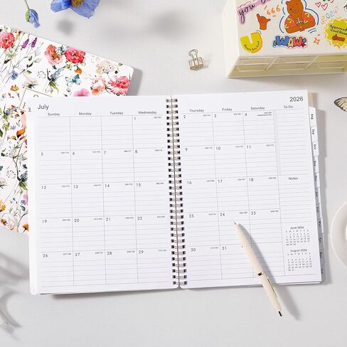 Planner 2026-2027 - Academic Planner 2026-2027, 8.5" x 11" Planner Weekly and Monthly, JULY 2026 to JUNE 2027, Calendar Planner with Monthly Tabs, Inner Pocket, Premium Paper, Twin-wire Binding in Saudi Arabia