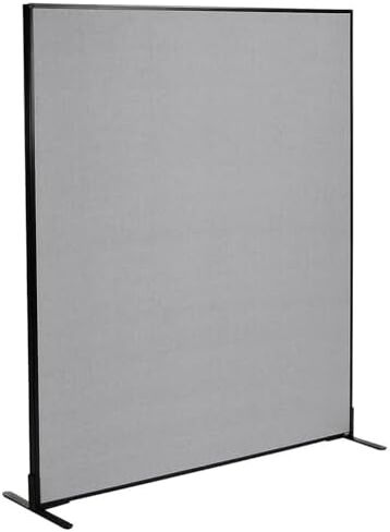 Global Industrial Freestanding Office Partition Panel, 60.25 Inch W x 72 Inch H, Gray, 1 Piece, Designed for Office Space Efficiency and Productivity in Saudi Arabia