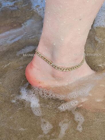 Fashion 21 Anklet for Women Electro Gold Plated Ankle Bracelet - Made in Korea in Kuwait