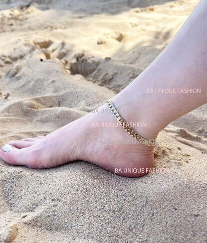 Fashion 21 Anklet for Women Electro Gold Plated Ankle Bracelet - Made in Korea in Kuwait