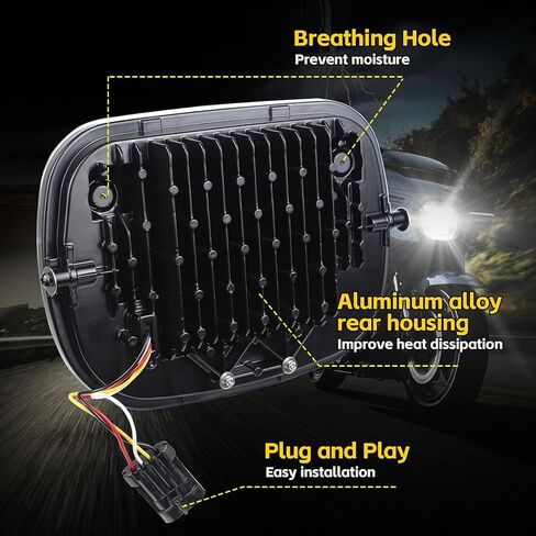 مصباح أمامي LED لـ Street Glide FLHX 2024 2025، ضوء أمامي LED للدراجة النارية مع ضوء DRL أزرق لبدء التشغيل، ضوء شعاع عالي/منخفض متوافق مع CVO Street Glide FLHXSE 2023-2025 (أسود) in Kuwait