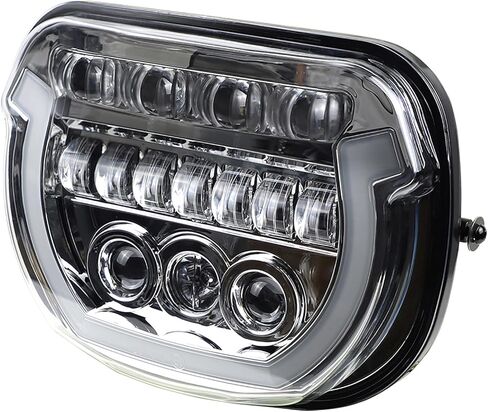 مصباح أمامي LED لـ Street Glide FLHX 2024 2025، ضوء أمامي LED للدراجة النارية مع ضوء DRL أزرق لبدء التشغيل، ضوء شعاع عالي/منخفض متوافق مع CVO Street Glide FLHXSE 2023-2025 (أسود) in Kuwait