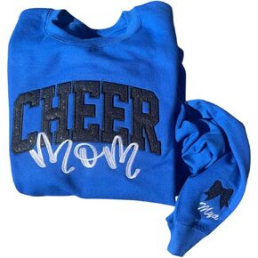 Personalized Mama Glitter Embroidered Sweatshirt, Mom Embroidered Sweatshirt, Mom Sweatshirts for Women, Mom in Saudi Arabia