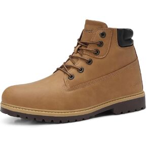 Mens Winter Boots Warm Fur Lined Snow Shoes Non Slip Outdoor Hiking Boots in Kuwait