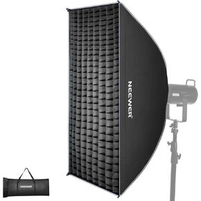 NEEWER 15.7"x15.7" Quick Setup Foldable Softbox Square with Diffusers/Honeycomb Grid/Bag, Bowens Mount Compatible with Godox Aputure 120d Continuous Video Lights Q4 Studio Flash Strobes, NS15S in Kuwait