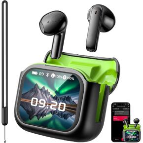 سماعات أذن للترجمة بتقنية الذكاء الاصطناعي في الوقت الحقيقي، سماعات أذن للترجمة لـ 135 لغة مع شاشة لمس LCD، سماعات رأس بلوتوث 6.0 لمترجم اللغة للسفر والأعمال والتعلم in Kuwait