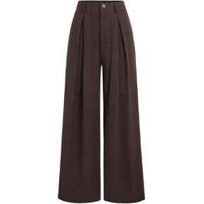 GORGLITTER Women's Pleated High Waisted Trousers Dress Pants Dressy Casual Wide Leg Business Casual Work Slacks Pants in Kuwait