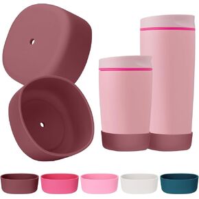 Mity rain 2PCS Protective Boot Compatible with Owala SmoothSip Slider 12 oz & 20 oz, Coffee Tumbler Silicone Boot Travel Mug Accessories,Anti-Slip, Noise-Reducing,Prevents Scratches (Pucker Up) in Kuwait