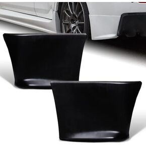 2 Pieces EVO-Style Unpainted Black Polyurethane Rear Bumper Lip Apron Body Kit Trim Protection Compatible with 2008-2015 Mitsubishi Lancer Evolution 10, 2009 2010 2011 2012 2013 2014 in Saudi Arabia