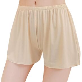 سراويل نسائية من الساتان سراويل مكشكشة لباس داخلي فرنسي كلسون زلة تحت الفساتين سراويل قصيرة نصف زلة تنورة منقسمة in Kuwait