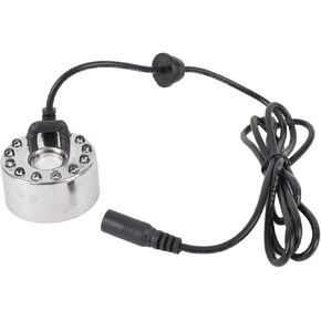 ضباب صانع الضباب مع 12 أضواء LED متغيرة الألوان، مرطب رذاذ من سبائك الزنك للنافورة، البركة، الجنينة، المزهرية، حمام الطيور (قابس الولايات المتحدة) in Kuwait