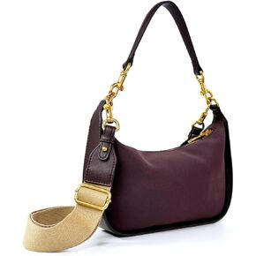Suede Crossbody Bag, Suede Handbag, Small Shoulder Purse With Leather Handle And Adjustable Wide Strap in Saudi Arabia