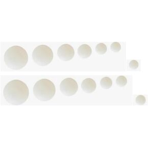 14 قطعة من قابس زر البطن من السيليكون على شكل كروي و100 قطعة من رقعة زر البطن القابلة للتنفس، كرات زر البطن الناعمة المريحة، 7 أحجام مختلفة على شكل كرة مع مادة ممتازة (أبيض) in Kuwait