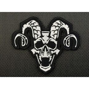رقعة معنويات رام معنويات Skulltanic مطرزة ممتازة جمجمة الشيطان 666 دعامة خطاف الشيطان الشيطاني in Kuwait