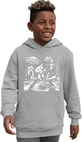 Go All Out Bigfoot Elvis Loch Ness Monster Alien UFO Jam Session Mens Women Youth Sweatshirt Hoodie in Saudi Arabia
