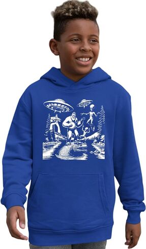 Go All Out Bigfoot Elvis Loch Ness Monster Alien UFO Jam Session Mens Women Youth Sweatshirt Hoodie in Saudi Arabia