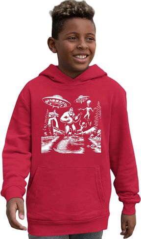 Go All Out Bigfoot Elvis Loch Ness Monster Alien UFO Jam Session Mens Women Youth Sweatshirt Hoodie in Saudi Arabia