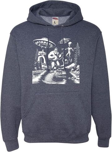 Go All Out Bigfoot Elvis Loch Ness Monster Alien UFO Jam Session Mens Women Youth Sweatshirt Hoodie in Saudi Arabia
