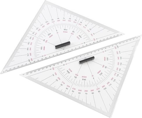 WALFRONT Diagram Drawing LINEAL Precise Acrylic Scale for Nautical Navigation, 300 Mm Transparent Easy to Use Boat, Ship] in Saudi Arabia