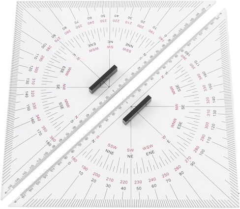 WALFRONT Diagram Drawing LINEAL Precise Acrylic Scale for Nautical Navigation, 300 Mm Transparent Easy to Use Boat, Ship] in Saudi Arabia
