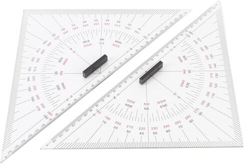 WALFRONT Diagram Drawing LINEAL Precise Acrylic Scale for Nautical Navigation, 300 Mm Transparent Easy to Use Boat, Ship] in Saudi Arabia