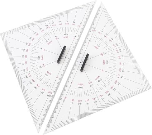 WALFRONT Diagram Drawing LINEAL Precise Acrylic Scale for Nautical Navigation, 300 Mm Transparent Easy to Use Boat, Ship] in Saudi Arabia