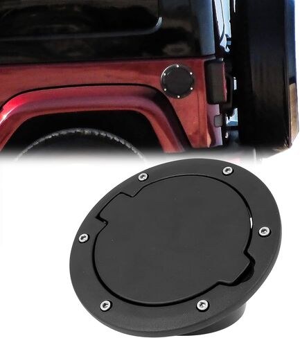 X AUTOHAUX Car Gas Cap Fuel Filler Door Cover for Jeep Wrangler JK Unlimited 2007-2017 in Saudi Arabia