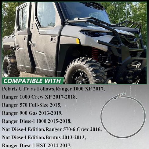 Front Left Brake Hose Line 1911734,Fit for Polaris Ranger 1000 XP Ranger 570 Full-Size Ranger 570-6 Crew Ranger Diese-l 1000 Ranger 900 Gas 2013-2019 in Saudi Arabia