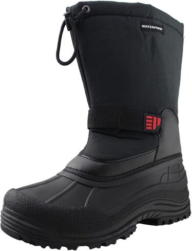 Tanleewa Men Snow Duck Boots Mid Calf Waterproof Insulated Winter Boots With Padded in Kuwait