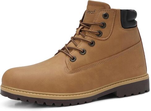 Mens Winter Boots Warm Fur Lined Snow Shoes Non Slip Outdoor Hiking Boots in Kuwait