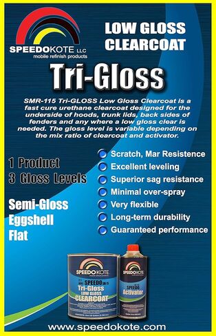 Speedokote SMR-115Q/170-8 - Low Gloss 2.1 VOC urethane clear coat, quart kit Clearcoat with slow speed activator in Saudi Arabia